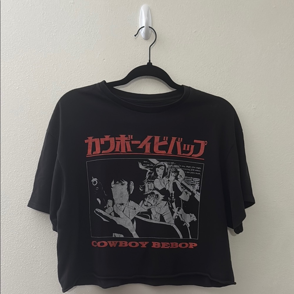 Cowboy Bebop Black Graphic Crop Top